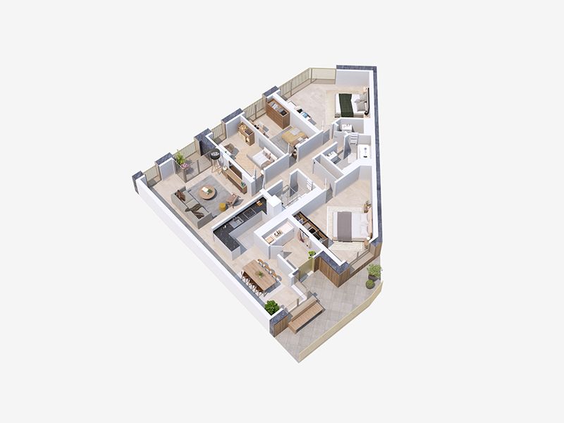 4 rooms