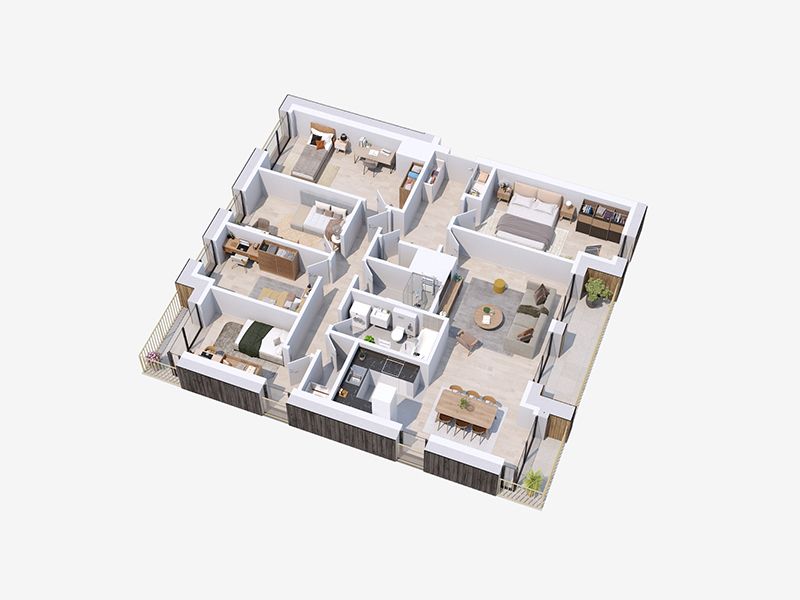 5 rooms